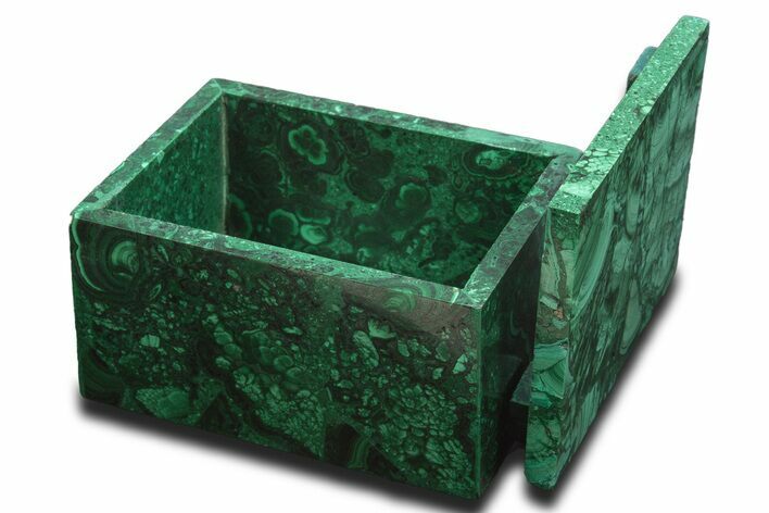 Wide Malachite Jewelry Box - DR Congo #335692